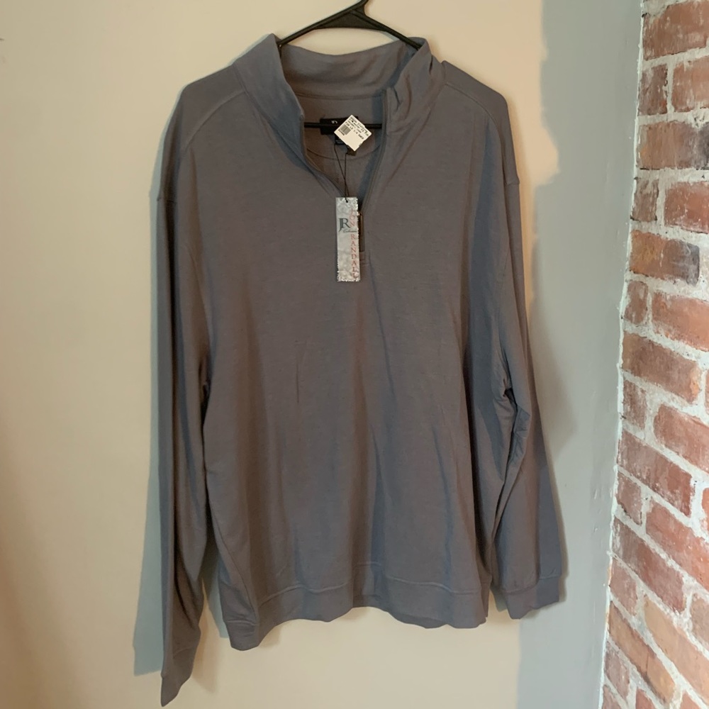 Brand new Grey Jon Randall 1/4 Sweater